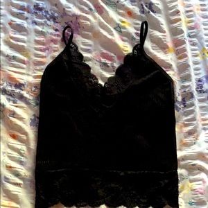 A lace black tank top